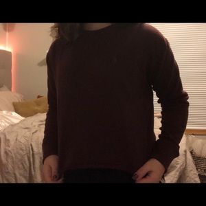 Maroon Ralph Lauren Cropped Sweatshirt